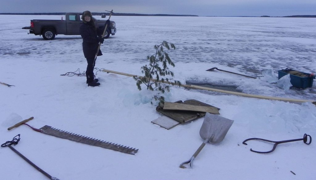 Winter field work in MN